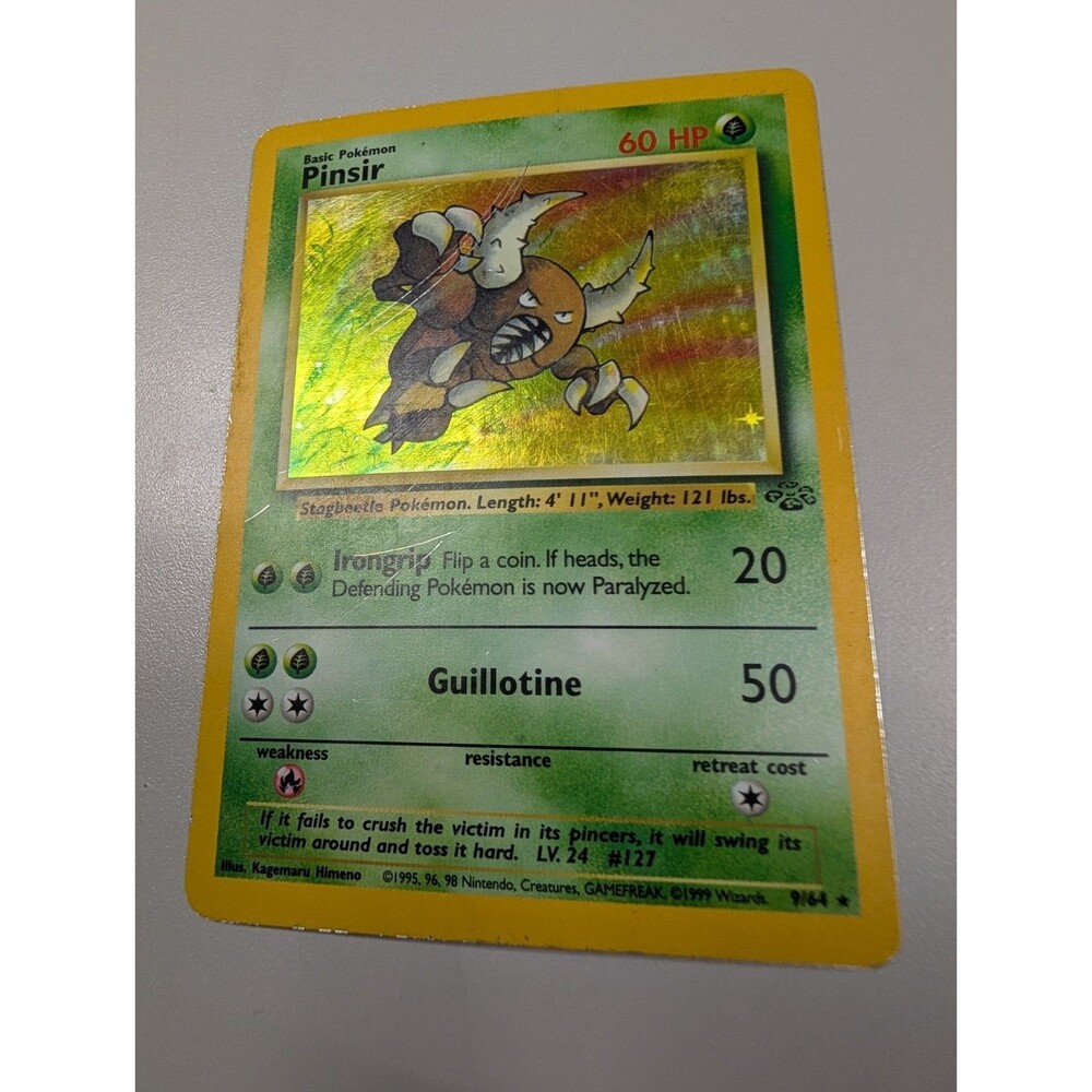 Pinsir 09/64 Jungle Holo pokemon card 90s vintage